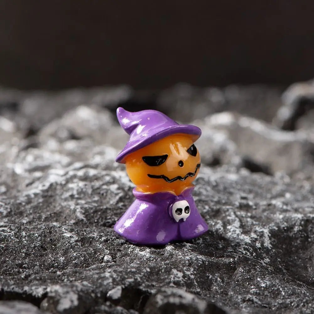 Figuritas de Halloween – Calabaza, Esqueleto y Fantasma en Resina | Miniaturas Decorativas para Fiesta y Hogar