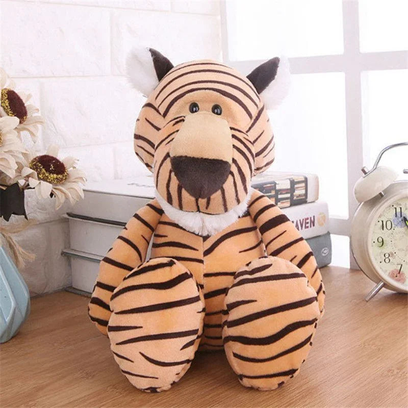 Peluches Kawaii de Animales de la Jungla 25cm – Juguetes de Selva: Perro, Cebra, Elefante, León, Zorro y Jirafa – Regalo de Cumpleaños para Niños