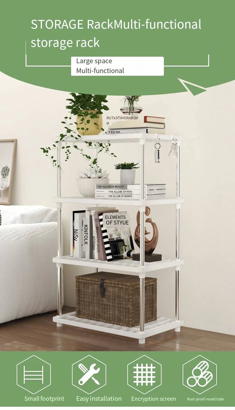 Estante Multifuncional de 4 Niveles – Organizador de Piso para Baño, Cocina y Sala