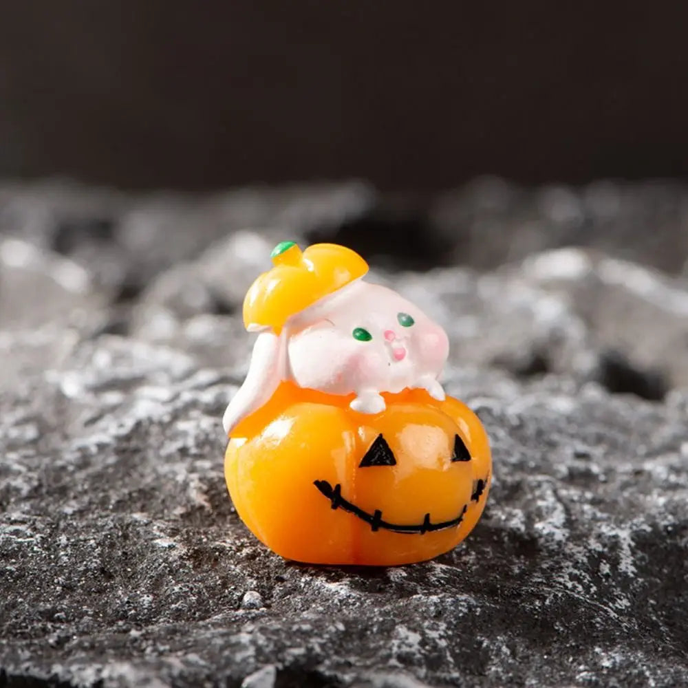 Figuritas de Halloween – Calabaza, Esqueleto y Fantasma en Resina | Miniaturas Decorativas para Fiesta y Hogar