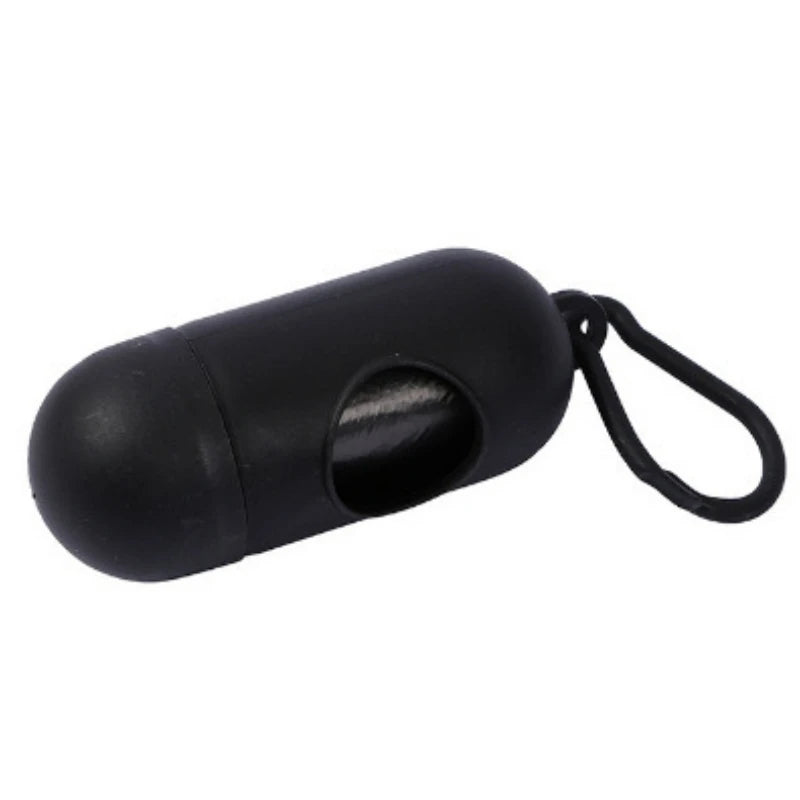 Dispensador Portátil de Bolsas para Popó – Diseño Tipo Cápsula con Gancho para Perros y Gatos