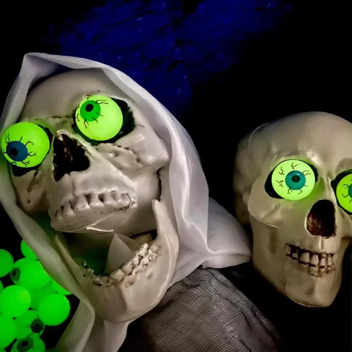 👁️ Pelotas Rebotadoras de Halloween – Ojos Luminiscentes