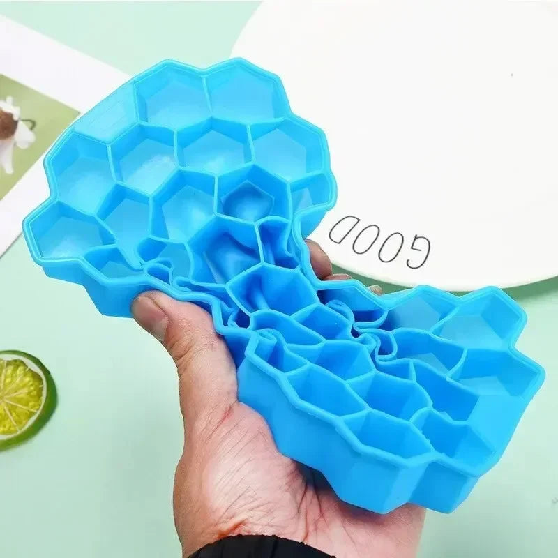 Molde de Silicona Reutilizable 37 Cavidades – Bandeja para Cubos de Hielo, Helados y Paletas DIY