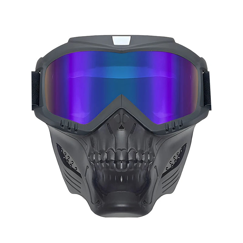 🏍️ Gafas y Mascarilla Táctica para Motocicleta – Anti-Viento y Resistente a Impactos