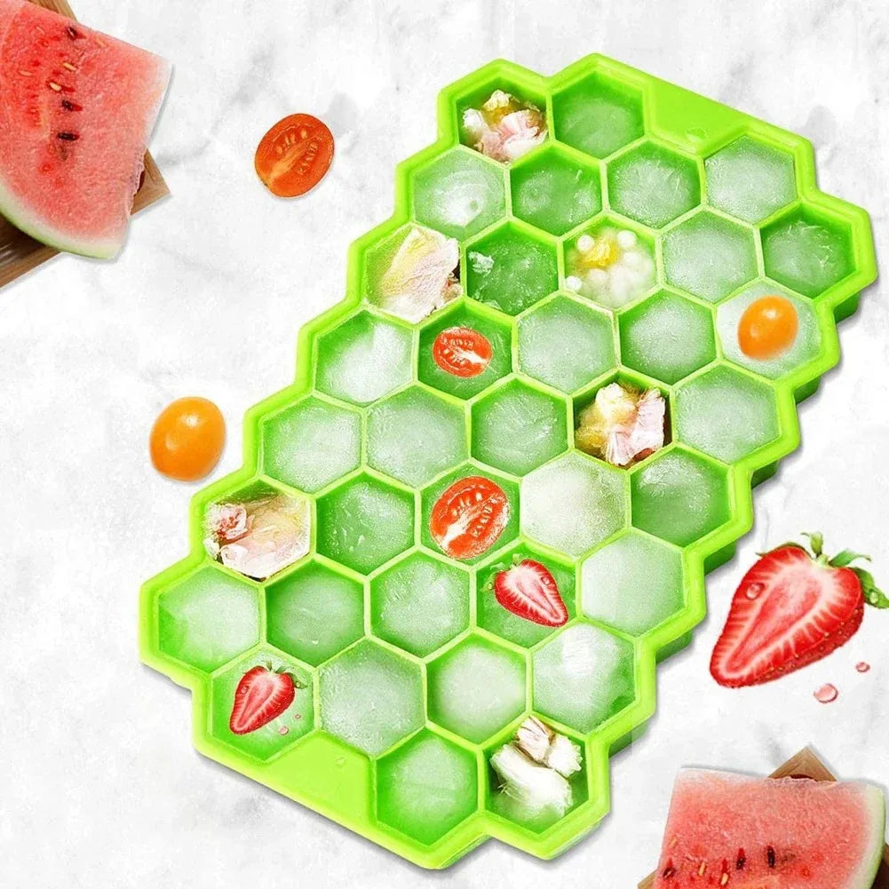 Molde de Silicona Reutilizable 37 Cavidades – Bandeja para Cubos de Hielo, Helados y Paletas DIY