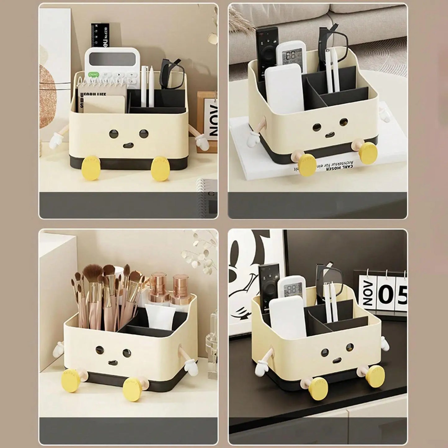 Caja Organizadora Multifuncional de Escritorio – Estante para Cosméticos y Artículos Personales