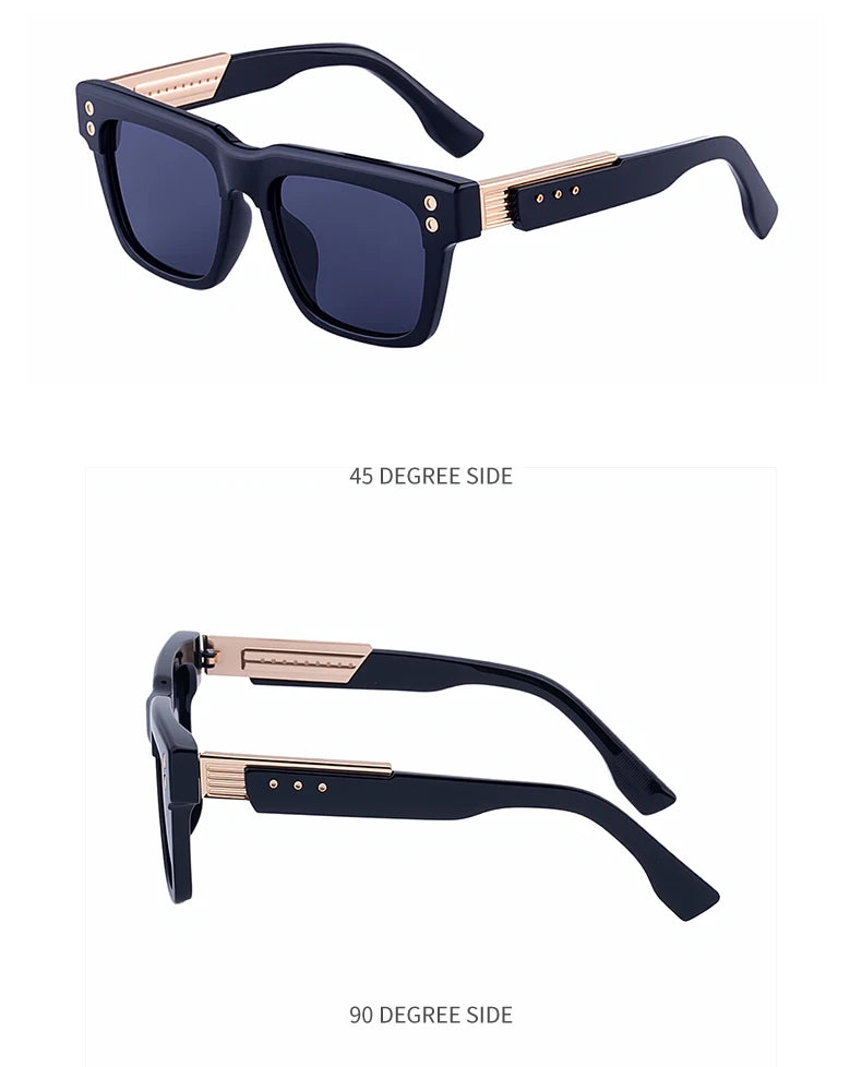 Gafas Polarizadas Clásicas Cuadradas Punk 2025 – UV400 Lentes Vintage Steampunk para Hombre