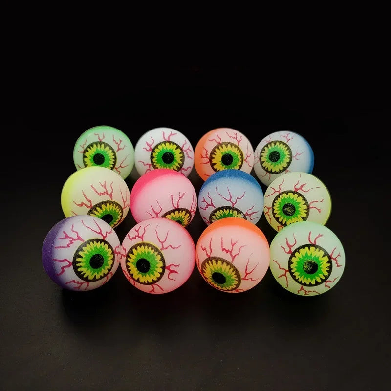 👁️ Pelotas Rebotadoras de Halloween – Ojos Luminiscentes