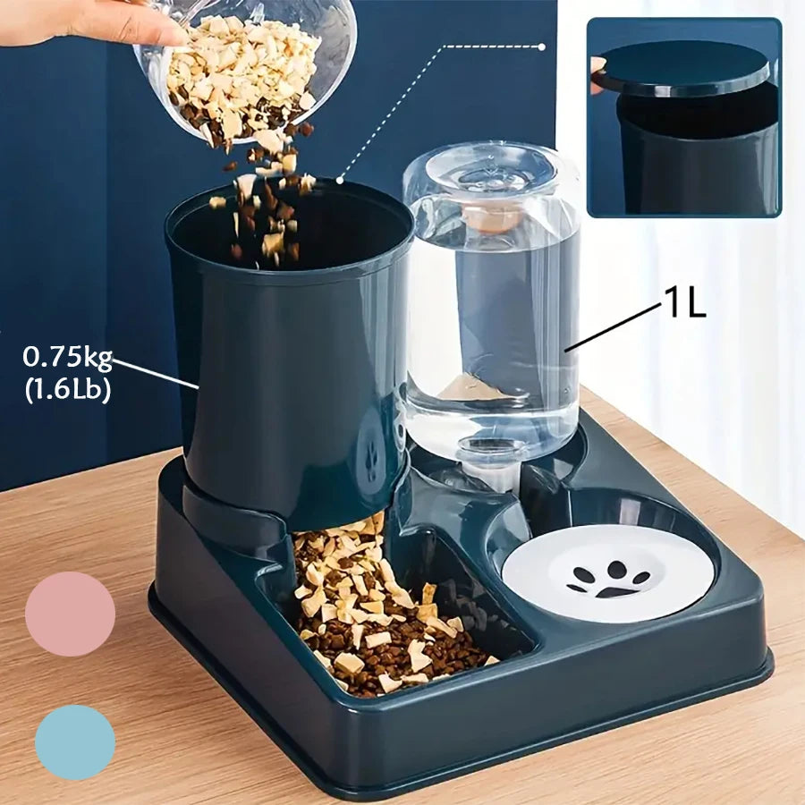 🐾 Comedero y Bebedero Automático para Gatos y Perros – 2 en 1