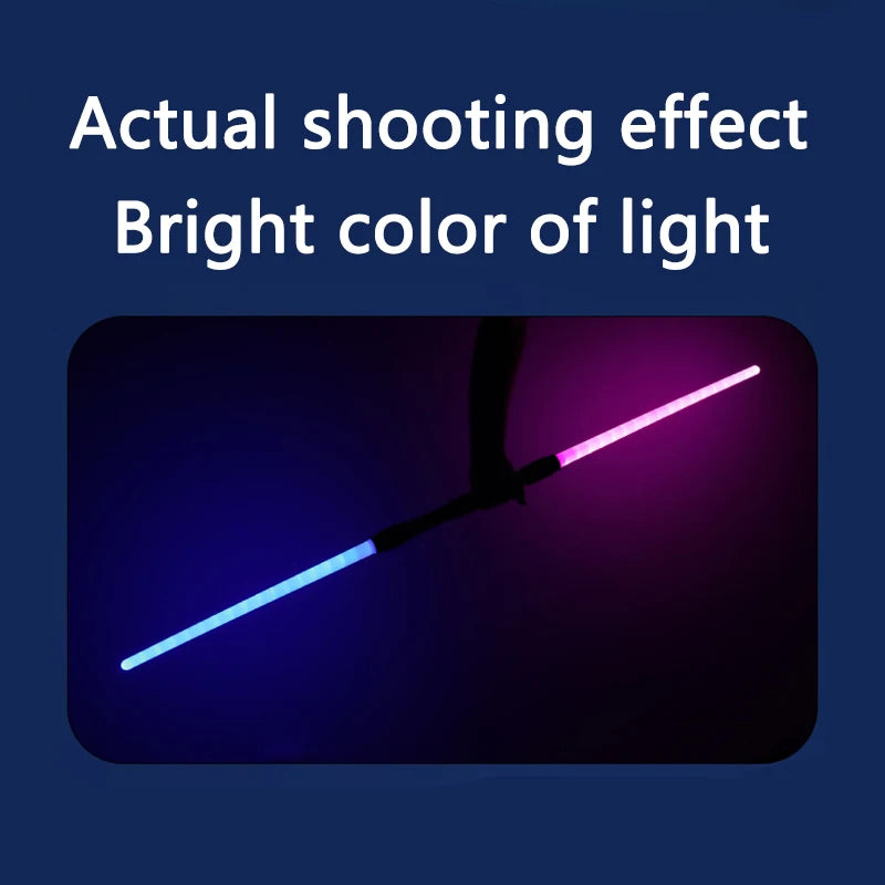 Sable Láser LED Doble – Espada Roja y Azul para Cosplay, Fiesta y Niños – Juguete Interactivo Flashing