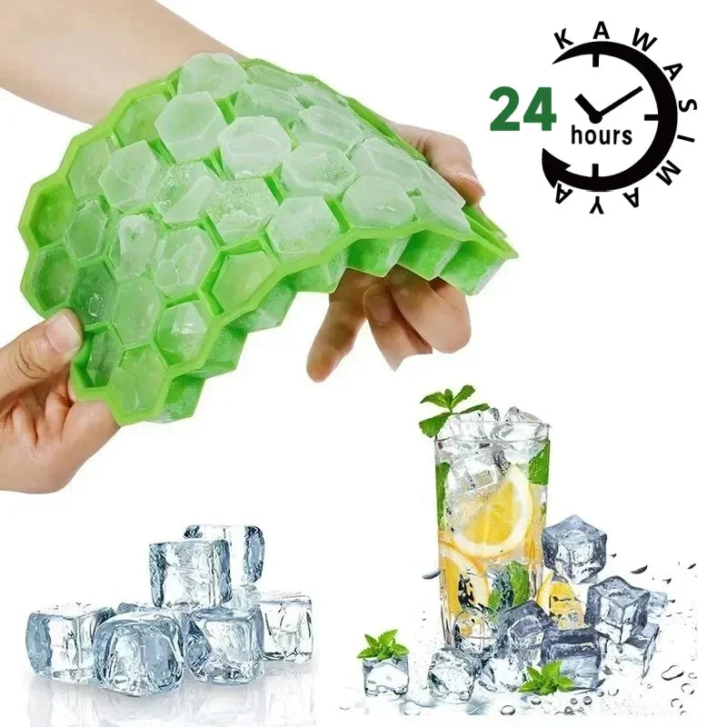 Molde de Silicona Reutilizable 37 Cavidades – Bandeja para Cubos de Hielo, Helados y Paletas DIY