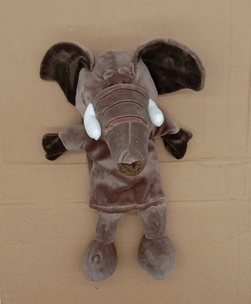 Marioneta de Peluche 35cm – Juguete de Mano de León, Elefante y Cerdito – Juego Padre-Hijo, Regalo de Cumpleaños para Niños