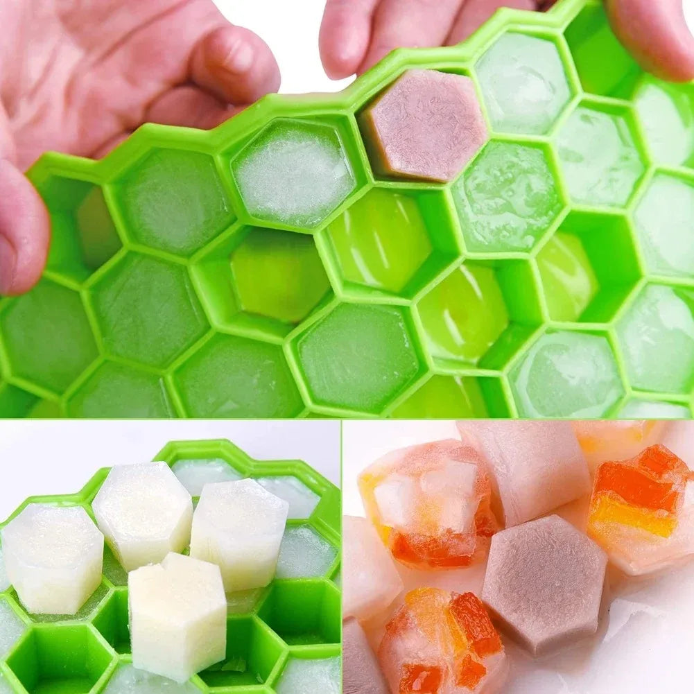 Molde de Silicona Reutilizable 37 Cavidades – Bandeja para Cubos de Hielo, Helados y Paletas DIY