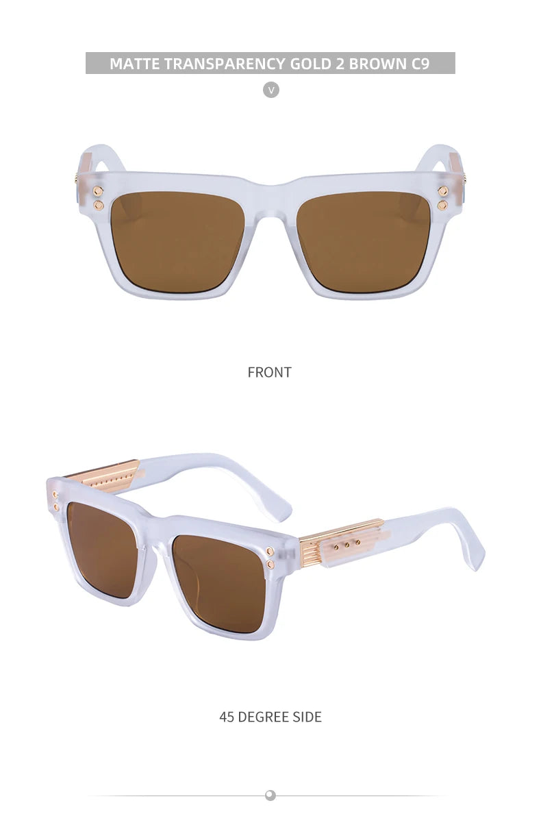 Gafas Polarizadas Clásicas Cuadradas Punk 2025 – UV400 Lentes Vintage Steampunk para Hombre