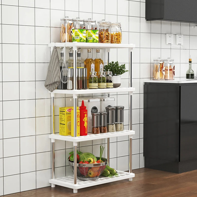 Estante Multifuncional de 4 Niveles – Organizador de Piso para Baño, Cocina y Sala