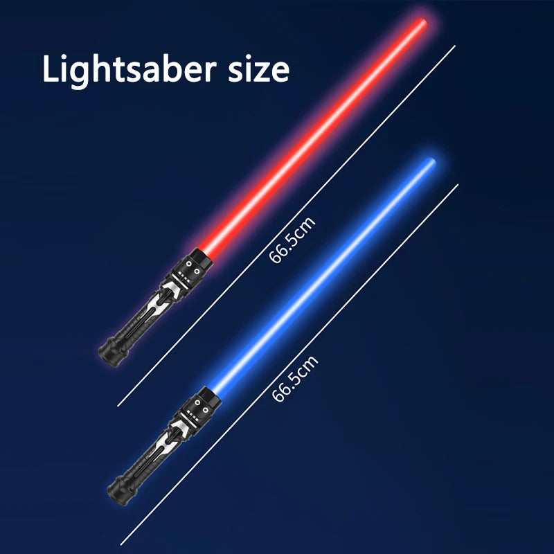 Sable Láser LED Doble – Espada Roja y Azul para Cosplay, Fiesta y Niños – Juguete Interactivo Flashing