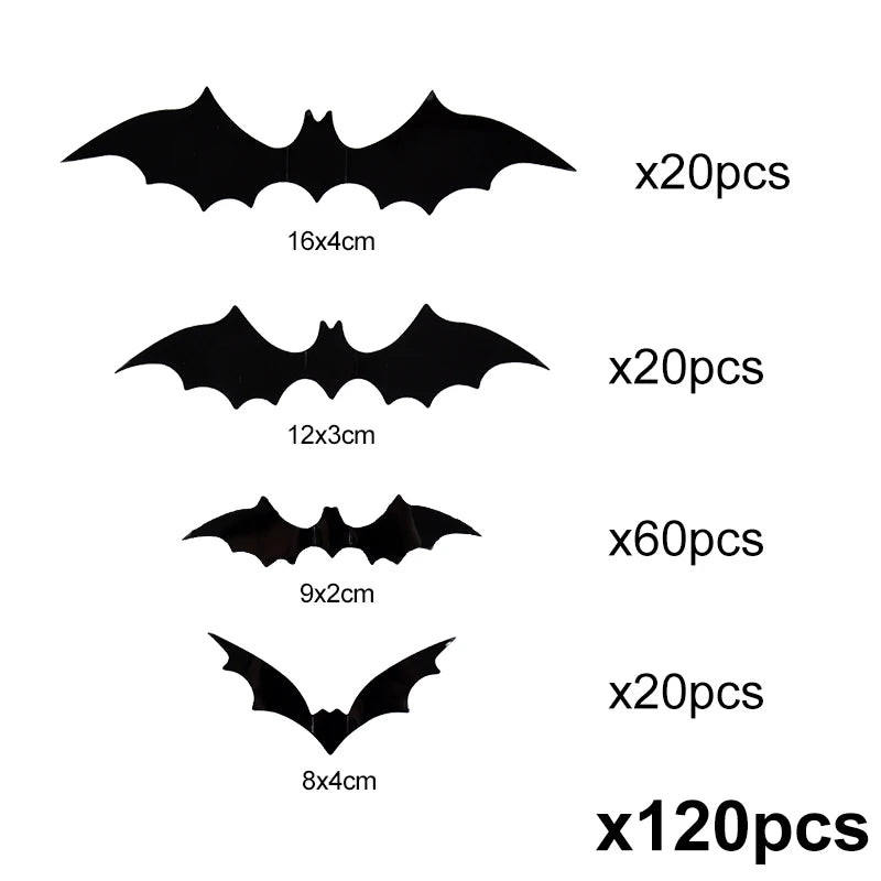 Stickers Murciélagos 3D Halloween | Decoración de Pared y Ventanas para Fiestas y Hogar
