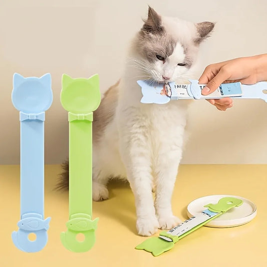 🐾 Cuchara Dispensadora de Alimento para Gatos – Lickable Feeder Spoon