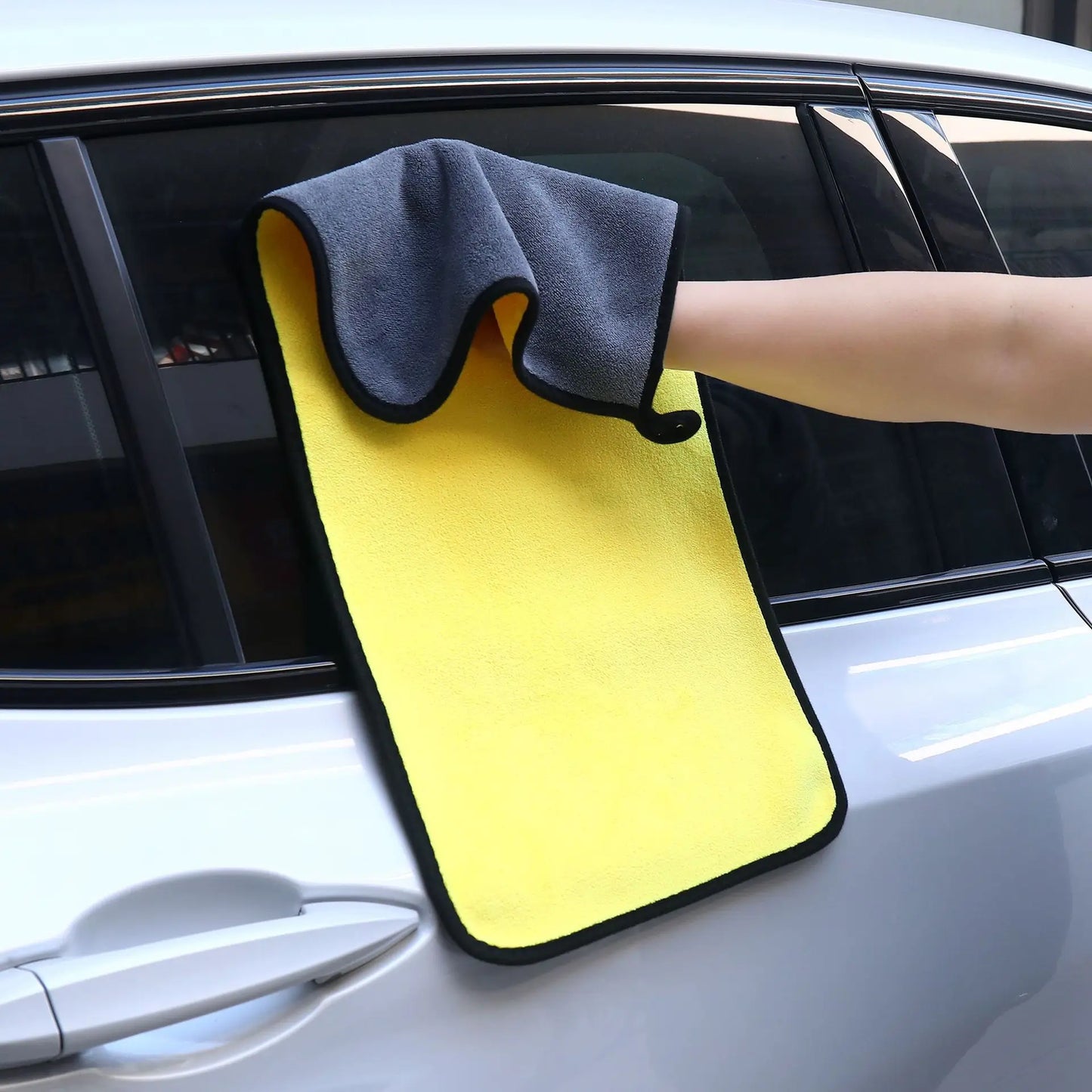 Toalla de Microfibra para Auto – Súper Absorbente, Suave, Profesional para Secado y Detallado